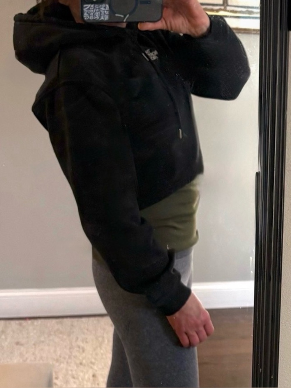 The North Face Hi Lo Hoody. Cropped. Black. Women’s XS. Like New.